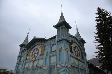 Lermontov Gallery. One of the oldest music and exhibition halls of the city. Pyatigorsk, Russia. Opened in 1901