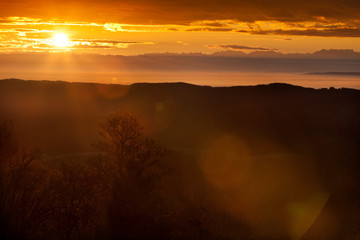 Fototapeta premium Sonnenaufgang im Schwarzwald
