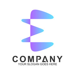 simple letter E business logo template