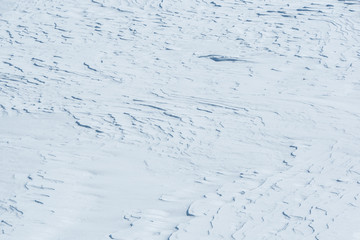 snow background texture. caked snow, weathered