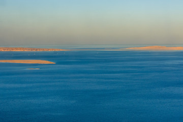 Fototapeta premium Aerial view on a Red sea and islands