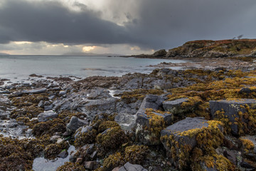 Beautiful Seascape and Sunset on the Beach on The Isle Of Skye