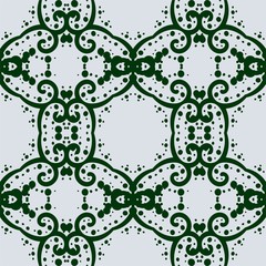 Kateidoskopic seamless background in green color