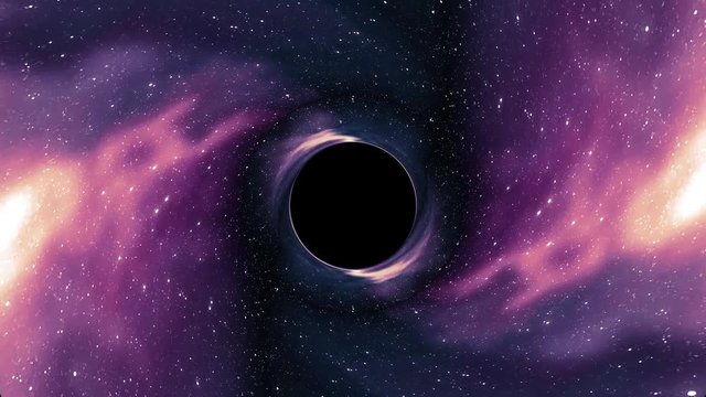 Black hole pulls in nebula star space time funnel pit seamless loop animation background New quality universal science cool nice 4k stock video footage