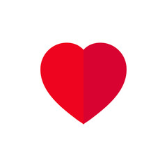 Red heart. Vector isolated image. 