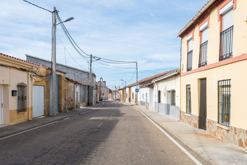 Fototapeta na wymiar typical spanish town at castile