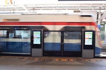 Platform screen doors in Bangkok, Thailand