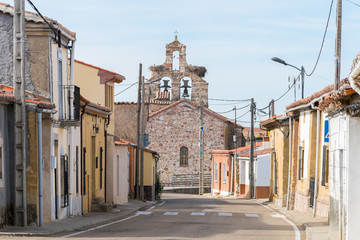 Fototapeta na wymiar typical spanish town at castile