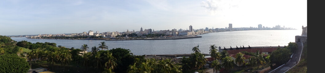 Fototapeta na wymiar Panorama of Havana Cuba as seen from Moro Castle
