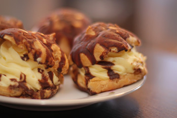 Cream puffs dessert