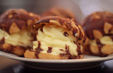 Cream puffs dessert