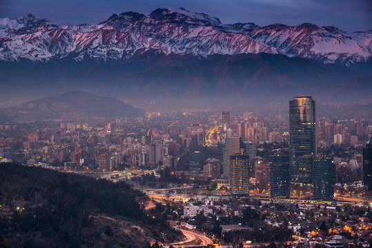 Download wallpaper night, night, Chile, noche, Santiago, Santiago de Chile,  section city in resolution 4928x3264