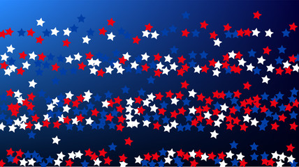 Colors of American Flag. USA Independence Day. . Invitation Background. Banner, Christmas and New Year card, Postcard, Packaging, Textile Print.