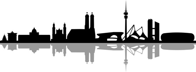 Skyline Munich Cityscape - obrazy, fototapety, plakaty