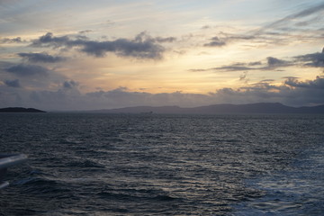Ferry Away from the Island Sunset 9