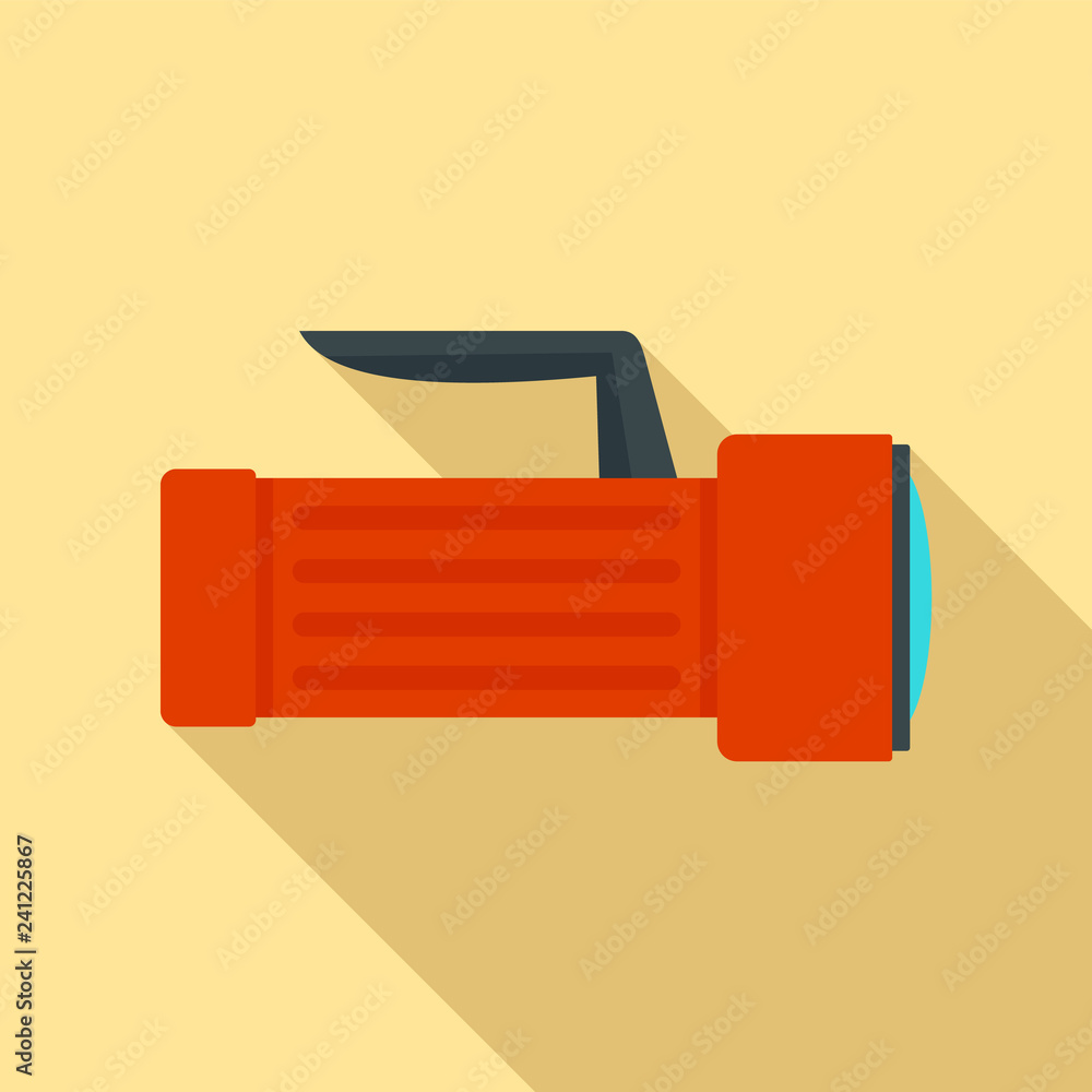 Poster flashlight icon. flat illustration of flashlight vector icon for web design
