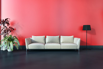 large luxury modern bright interiors Living room illustration 3D rendering computer digitally generated image