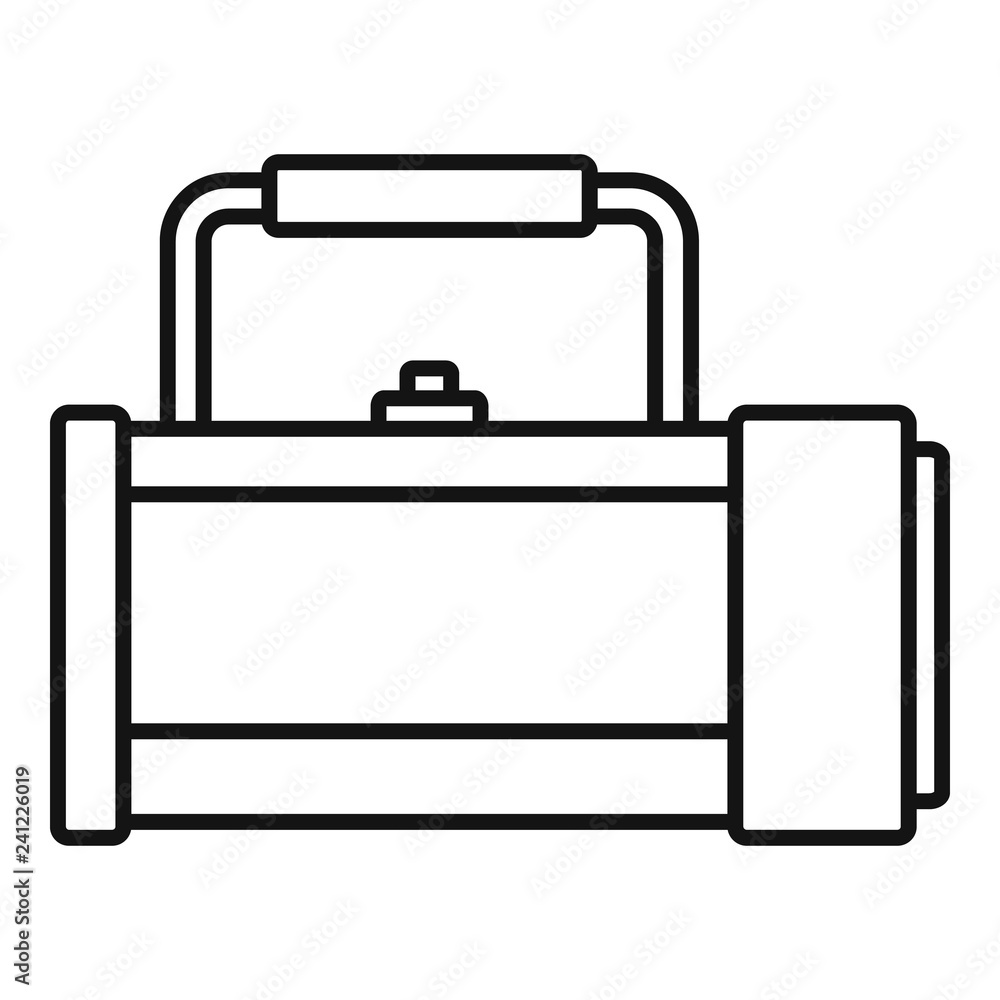 Poster underwater flashlight icon. outline underwater flashlight vector icon for web design isolated on whi
