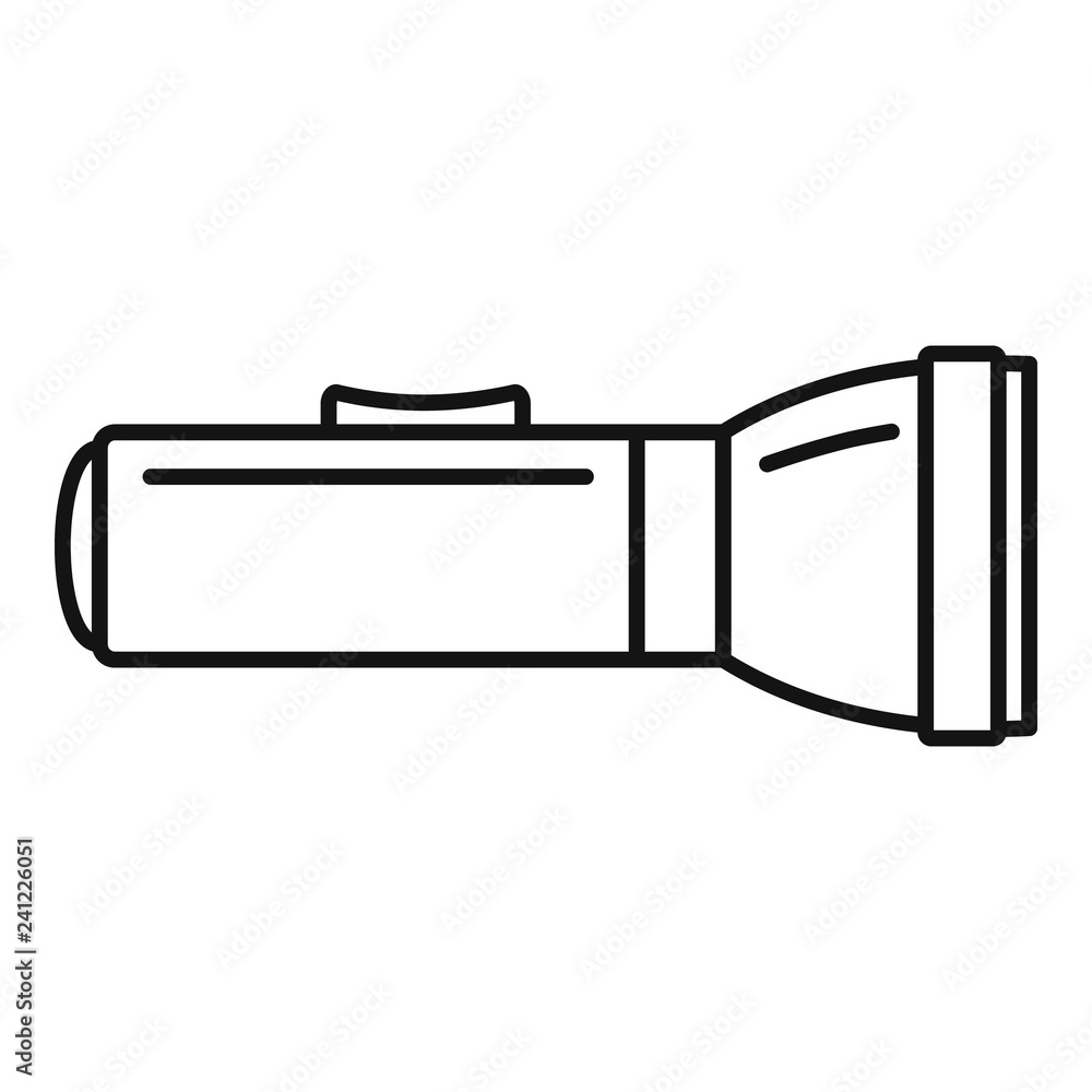 Poster hand flashlight icon. outline hand flashlight vector icon for web design isolated on white backgroun