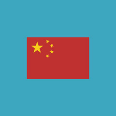 China flag icon in flat design