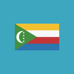 Comoros flag icon in flat design