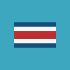 Costa Rica flag icon in flat design