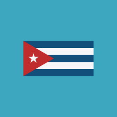 Cuba flag icon in flat design
