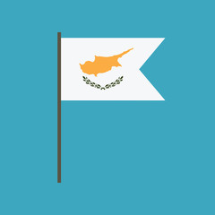 Cyprus flag icon in flat design