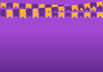 holiday decorations, picturesque flags, pennants. vector illustration