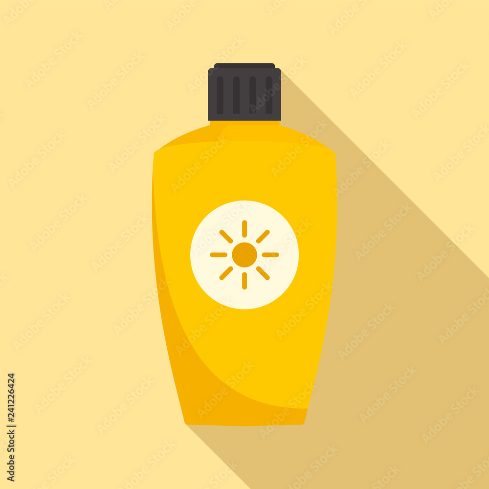 Poster uva sunscreen bottle icon. flat illustration of uva sunscreen bottle vector icon for web design