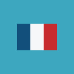 France flag icon in flat design
