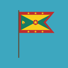 Grenada flag icon in flat design