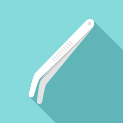 Tweezers icon. Flat illustration of tweezers vector icon for web design