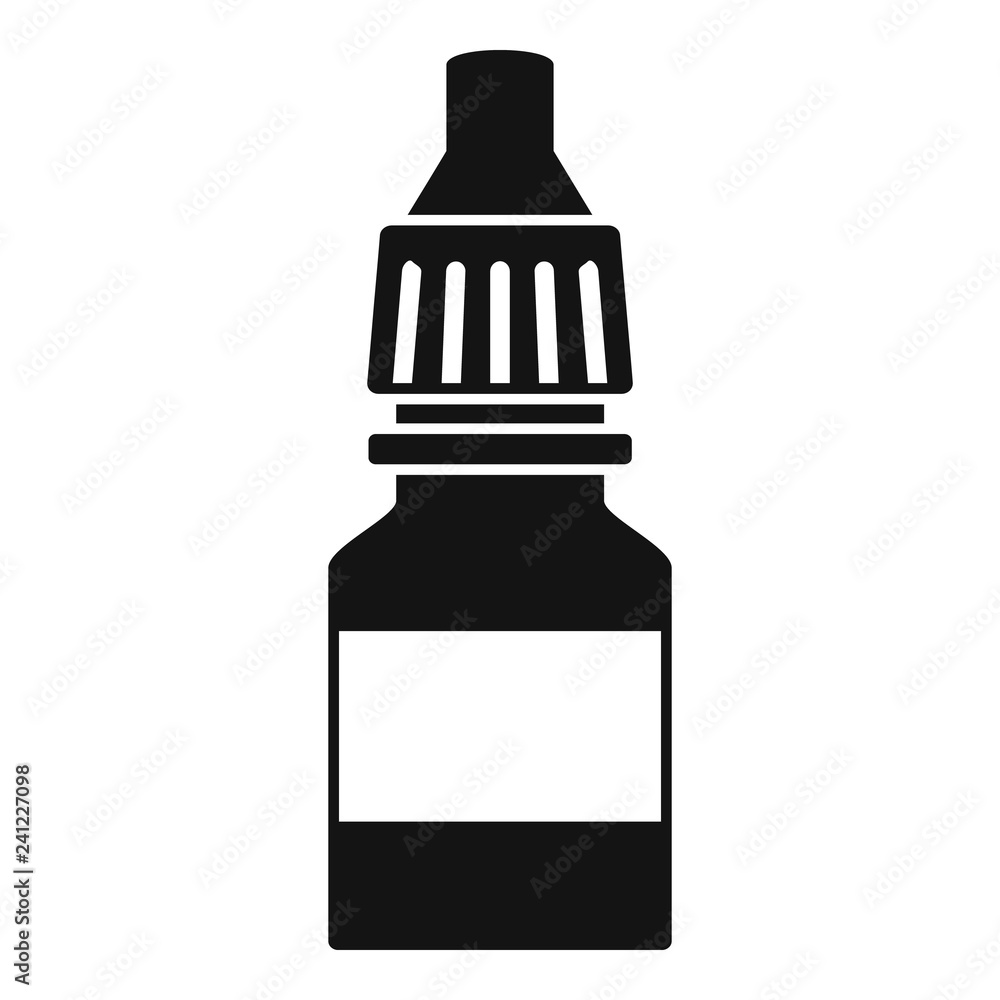 Poster drop bottle icon. simple illustration of drop bottle vector icon for web design isolated on white ba