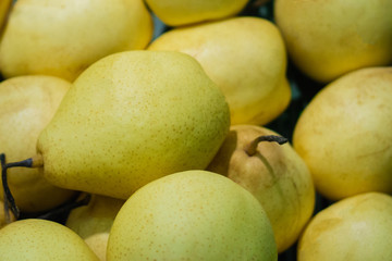 pears in the supermarket