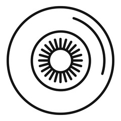 Eye ball icon. Outline eye ball vector icon for web design isolated on white background