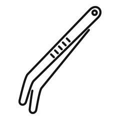 Obraz premium Tweezers icon. Outline tweezers vector icon for web design isolated on white background