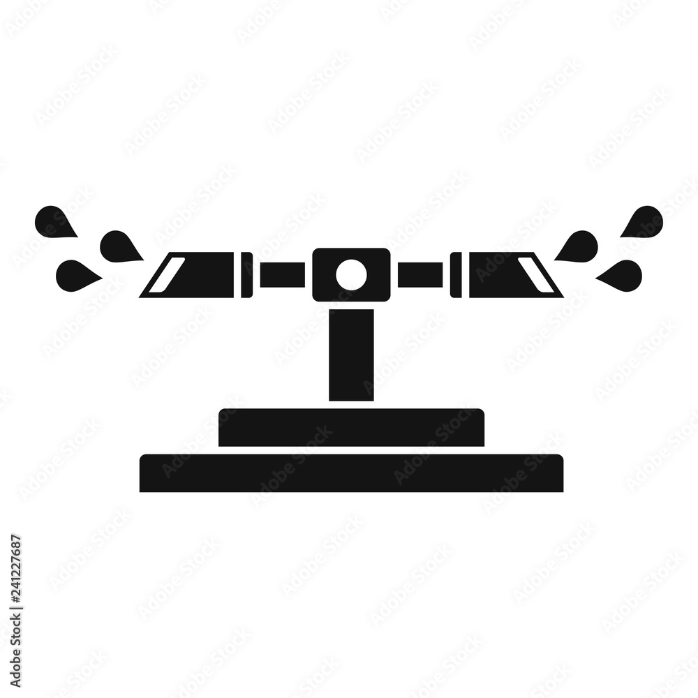 Aufkleber rotating sprinkler icon. simple illustration of rotating sprinkler vector icon for web design isolat