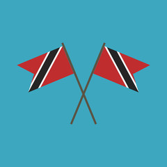 Trinidad and Tobago flag icon in flat design