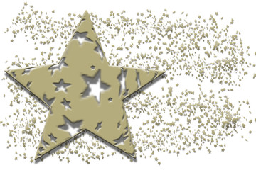 Shining stars and Christmas motifs.