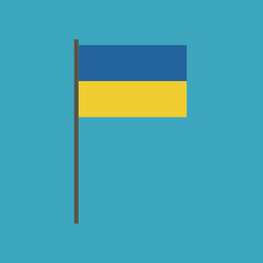 Ukraine flag icon in flat design