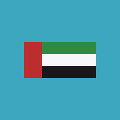 United Arab Emirates flag icon in flat design