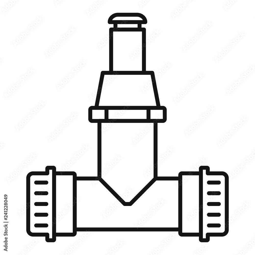 Poster pipe connect irrigation icon. outline pipe connect irrigation vector icon for web design isolated on