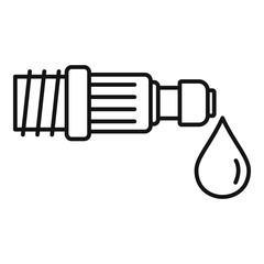 Drop irrigation pipe icon. Outline drop irrigation pipe vector icon for web design isolated on white background
