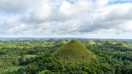 Obraz premium Chocolate hills sightseeing tour and the view, bohol island, Philippines