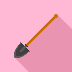 Garden shovel icon. Flat illustration of garden shovel vector icon for web design