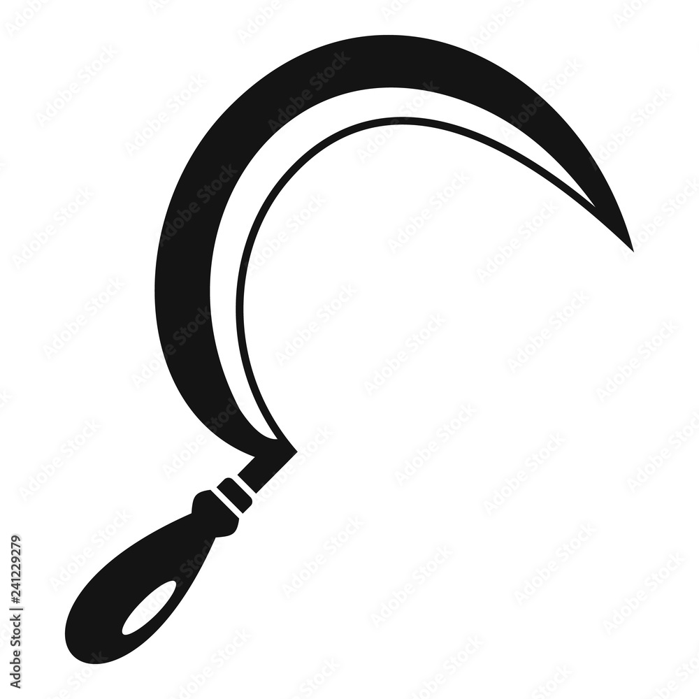 Poster sickle icon. simple illustration of sickle vector icon for web design isolated on white background