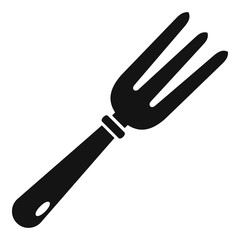 Hand garden rake icon. Simple illustration of hand garden rake vector icon for web design isolated on white background