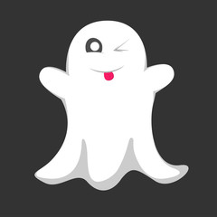 ghost. Halloween party. spooky spirit. vector illustration