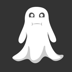 ghost. Halloween party. spooky spirit. vector illustration